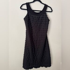 Black Mini Ruffle Sleeveless Dress Y2K